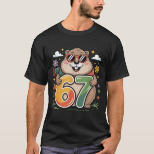 T-shirt Joyeuse fête de la marmotte 67 Funny Woodchuck Sun