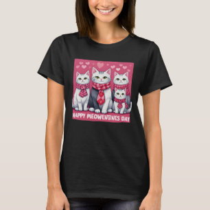 T-shirt Joyeuse fête de la Meowentine Saint-Valentin Amate