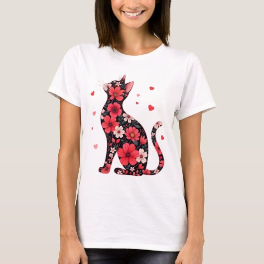 T-shirt Joyeuse fête de la Saint-Sylvestre Féline Cat Vale (Devant)