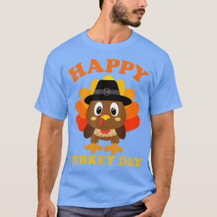 T-shirt Joyeuse fête de la Turquie mignonne petit pèlerin