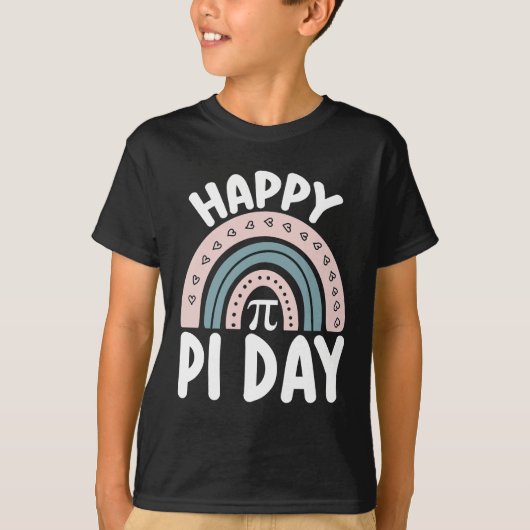 T-shirt Joyeuse Fête de Pi Bohème Arc-en-ciel Mathématique (Devant)