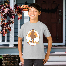 T-shirt Joyeuse fête de Thanksgiving avec un dindon