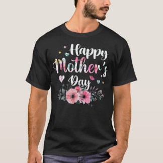 T-shirt Joyeuse fête des mères 2022 Fleur mignonne pour le