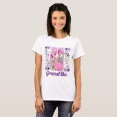 T-shirt Joyeuse fête des mères Éclats de pinceau de fleurs (Devant entier)