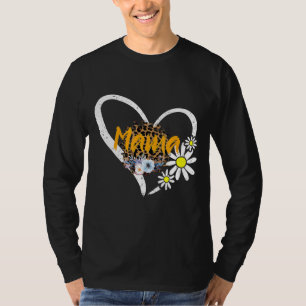 T-shirt Joyeuse fête des mères maman Coeur Daisy Fleur Arc