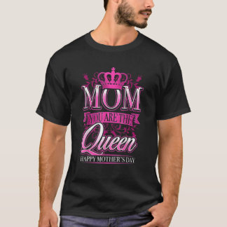T-shirt Joyeuse Fête des mères Maman Tu es la Reine Pink P
