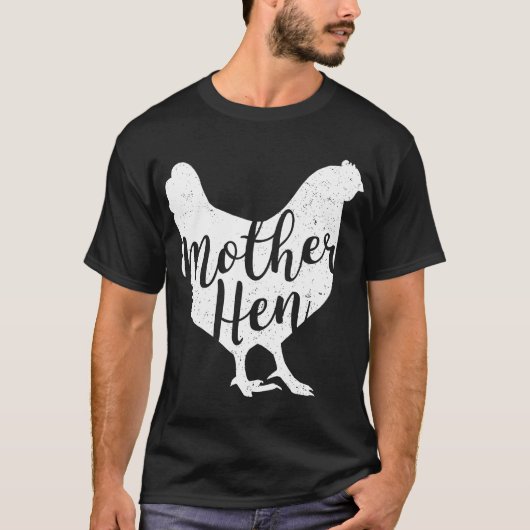 T-shirt Joyeuse Fête Des Mères Poulet Mère Hen Pour Femmes (Devant)