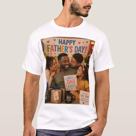 T-shirt Joyeuse fête des pères (Devant)