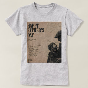 T-shirt Joyeuse Fête des Pères Lettre Vintage et Grand-pèr