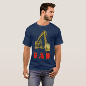 T-shirt Joyeuse fête des pères, papa constructeur d'équipe (Devant entier)