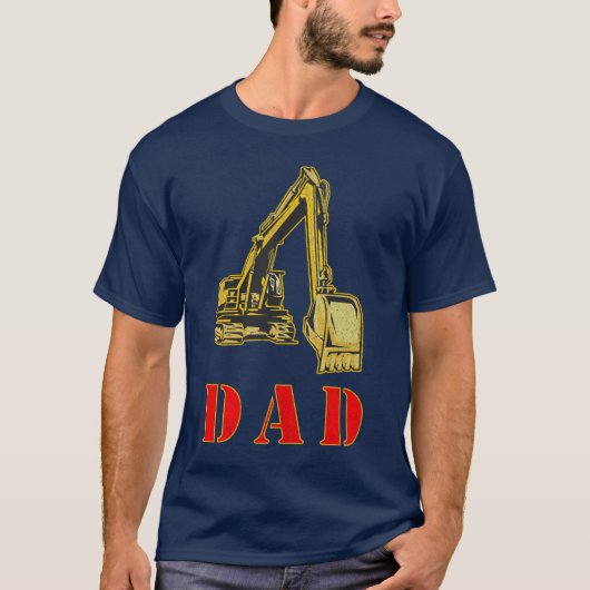 T-shirt Joyeuse fête des pères, papa constructeur d'équipe (Devant)