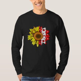 T-shirt Joyeuse fête du Canada Drapeau canadien Tournesol