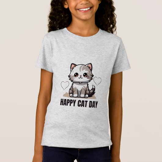 T-Shirt Joyeuse Fête du Chat (Devant)