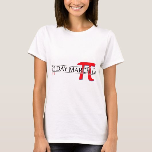 T-shirt Joyeuse fête du Pi 14 mars (Devant)
