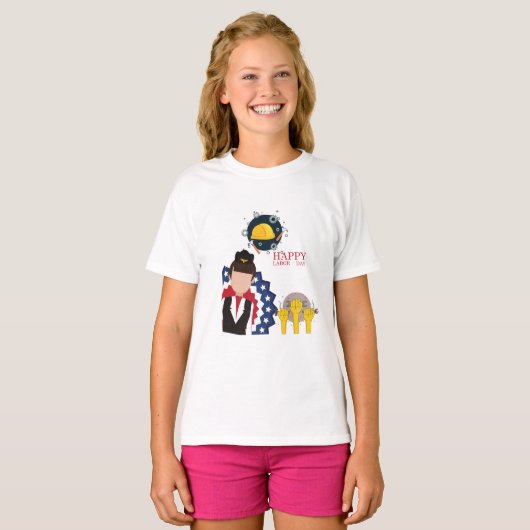 T-shirt Joyeuse fête du Travail (Devant entier)