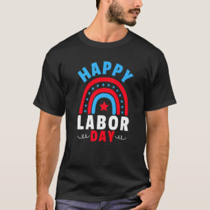 T-shirt Joyeuse Fête du Travail Arc-en-ciel nous drapeau F