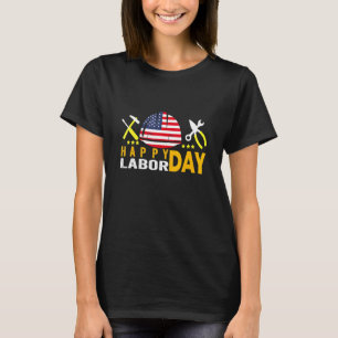 T-shirt Joyeuse Fête du Travail Casquette du travail améri