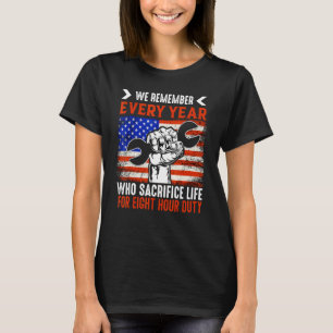 T-shirt Joyeuse fête du travail Drapeau américain