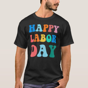 T-shirt Joyeuse Fête du Travail Simple Arc-en-ciel pour ho