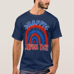 T-shirt Joyeuse Fête du Travail USA Drapeau Rainbow Holida