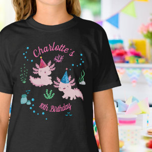 T-shirt Joyeuse fille d'anniversaire Axolotl