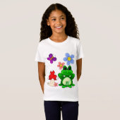 T-Shirt Joyeuse Grenouille Au Printemps Enfants (Devant entier)