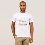 T-shirt Joyeuse Hanoukka Gold Typographie Elegant Chanukah<br><div class="desc">Joyeuse Hanoukka Gold Typographie Elégante Chanukah Juive Festival des Lumières Fête Chemise</div>