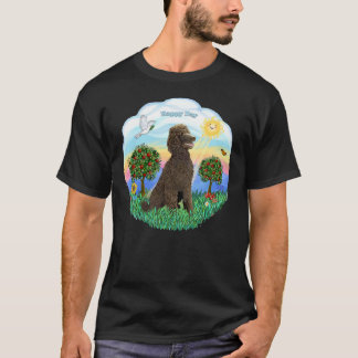T-shirt Joyeuse journée avec un chocolat de caniche standa