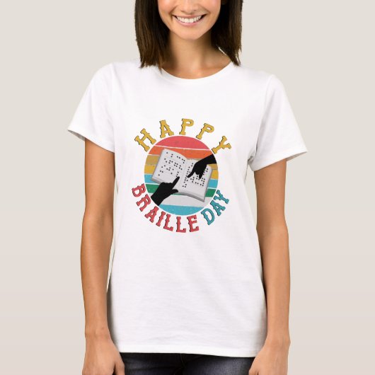 T-shirt Joyeuse Journée Braille (Devant)
