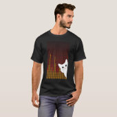 T-shirt Joyeuse Journée Internationale Point avec un chat (Devant entier)