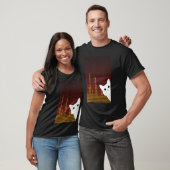 T-shirt Joyeuse Journée Internationale Point avec un chat (Unisexe)