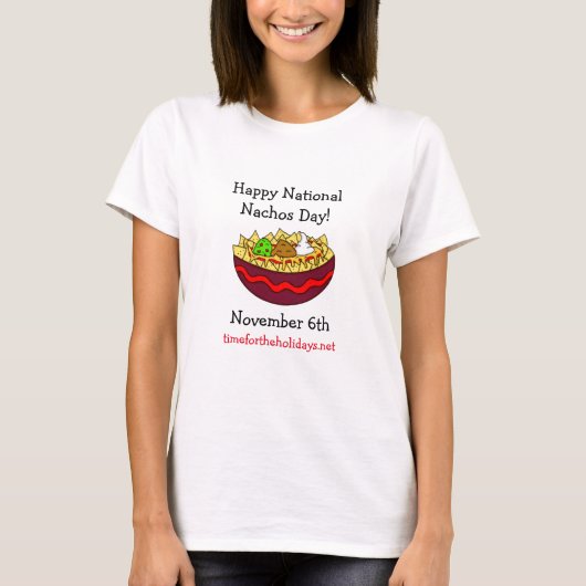 T-shirt Joyeuse Journée nationale des Nachos, le 6 novembr (Devant)