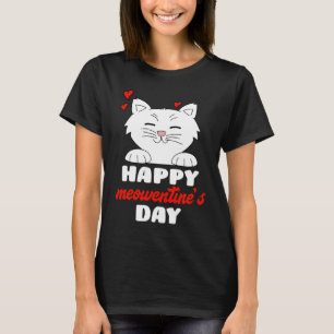 T-shirt Joyeuse Meowentines Saint-Valentin pour Femmes Cha