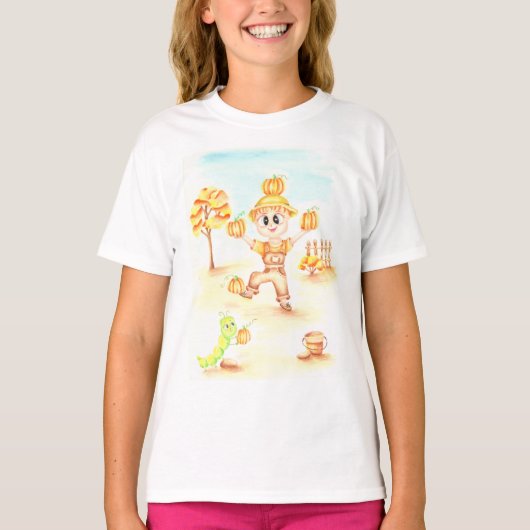 T-shirt Joyeuse moisson petit gingembre garçon (Devant)