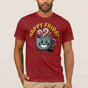 T-shirt Joyeuse Mug de café du vendredi - Funny Weekend Sh