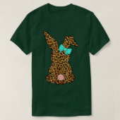 T-shirt Joyeuse Pâques mignonne Leopard Lapin Rabbit Femme (Design devant)