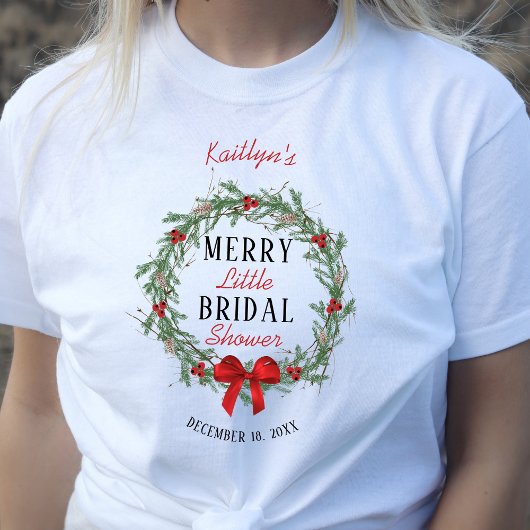 T-shirt Joyeuse Petite Fête de Mariage de Noël