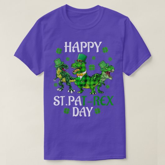 T-shirt Joyeuse Saint Patrick Dinosaur Boys Gir (Design devant)