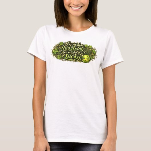 T-shirt Joyeuse Saint-Patrick flirteuse (Devant)