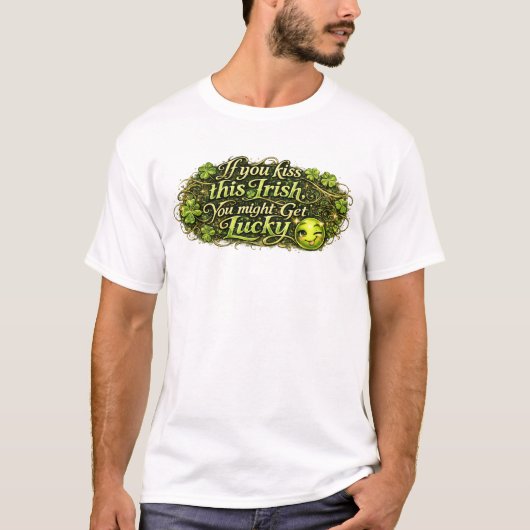 T-shirt Joyeuse Saint-Patrick flirteuse (Devant)