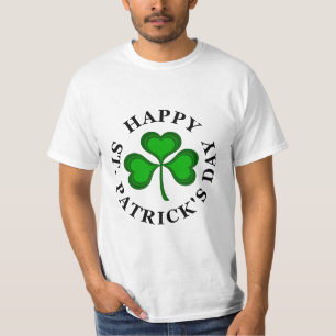 T-shirt JOYEUSE SAINT-PATRICK Texte avec trèfle vert