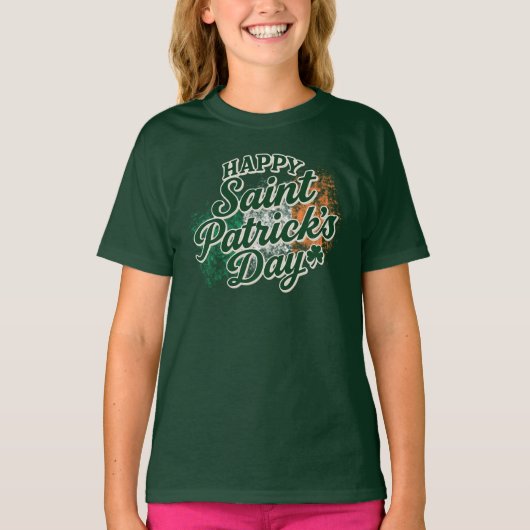 T-shirt Joyeuse Saint Patrick vintage (Devant)