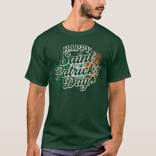 T-shirt Joyeuse Saint Patrick vintage  (Devant)