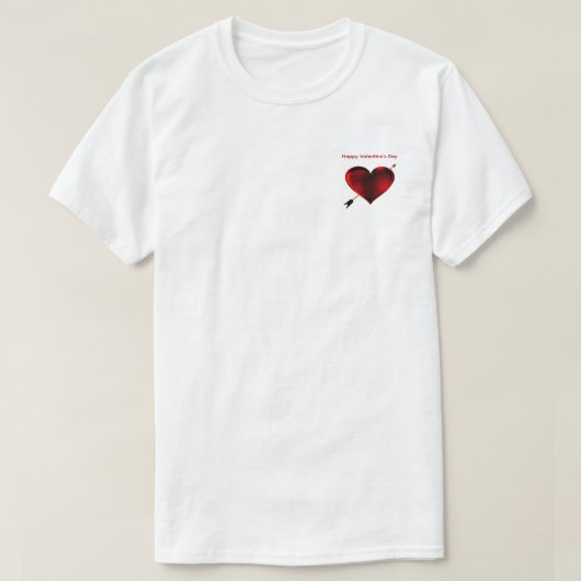T-Shirt Joyeuse Saint-Valentin (Design devant)
