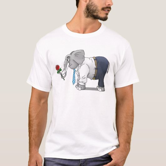 T-shirt Joyeuse Saint-Valentin aux éléphants (Devant)