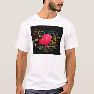 T-shirt Joyeuse Saint-Valentin avec de belles roses rouges