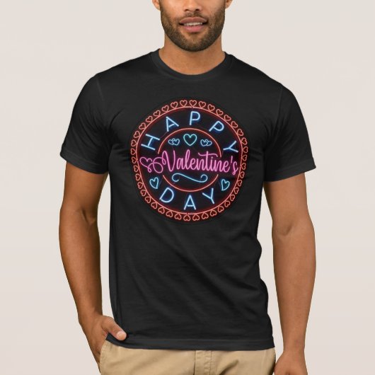 T-shirt Joyeuse Saint-Valentin Cercle Design-67128 (Devant)