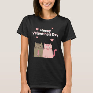 T-shirt Joyeuse Saint-Valentin Chat Chaton Amour Saint-Val