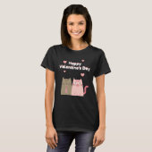T-shirt Joyeuse Saint-Valentin Chat Chaton Amour Saint-Val (Devant entier)