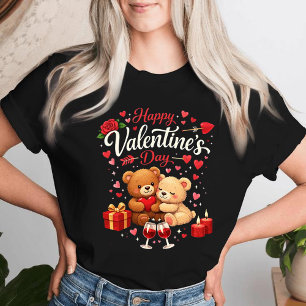 T-Shirt Joyeuse Saint-Valentin Couple d'ours mig